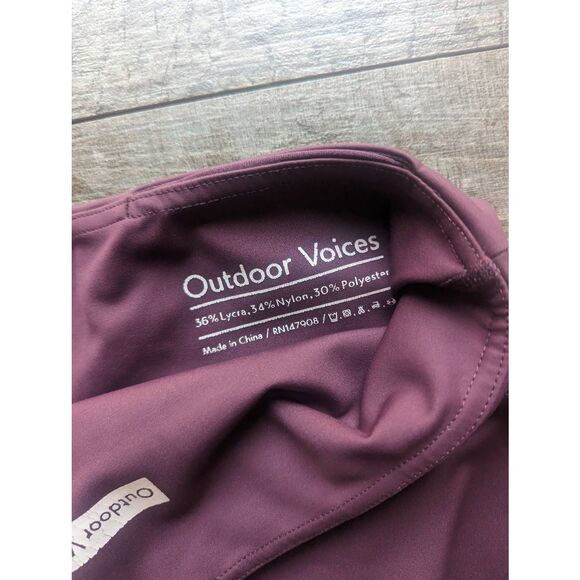 OUTDOOR VOICES Sprint Thermal Leggings Burgundy - Picture 7 of 7